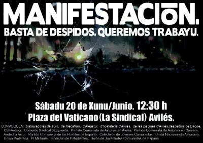 Avilés, se manifiesta contra la precariedad laboral - 20 Junio